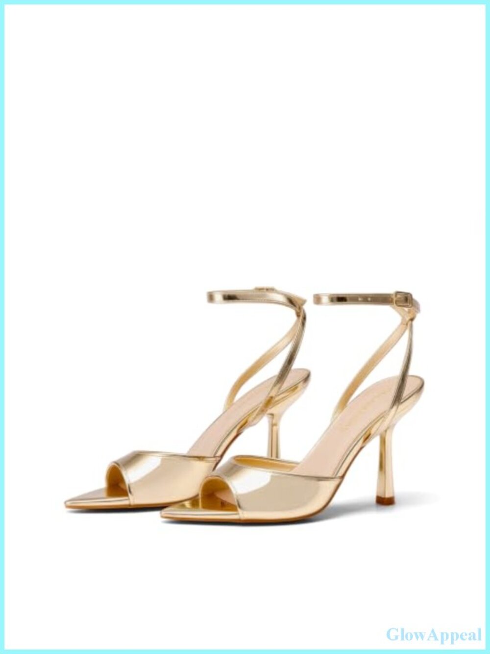Stiletto Kitten Heeled Sandals with Faux Leather